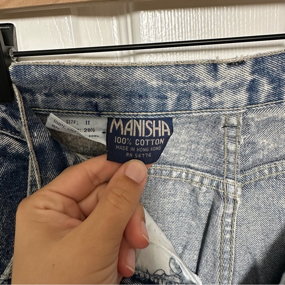 Vintage Manisha Acid Wash Jeans Waist 28.5 - Picture 10 of 12